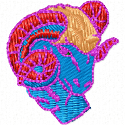 Sheep Embroidery Design 7